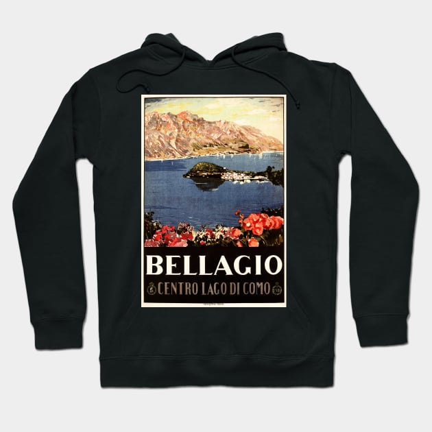 BELLAGIO Lake Como ITALY Holidays Retro Travel Advertising Hoodie by vintageposters